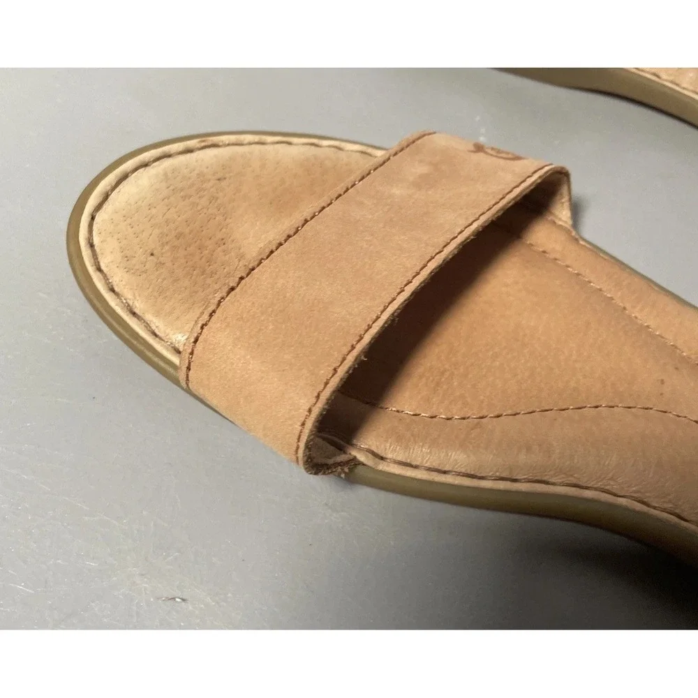 Born Alice Women's Leather Ankle Wrap Sandals Size 8